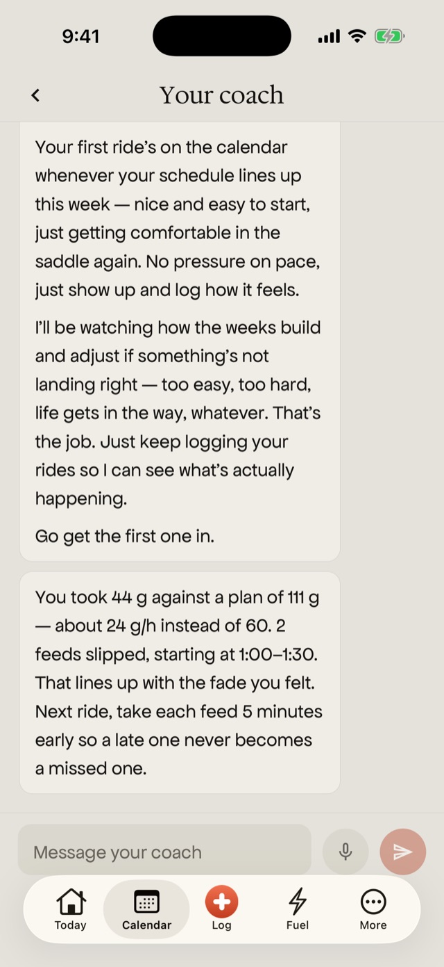 COOKED coach chat with a ride debrief